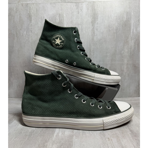 Converse Chuck Taylor All Star CONS Shoes Unisex 12M/14W Green Suede High Top - Picture 6 of 15
